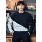 Crew-neck Two-tone Boxy T-shirt