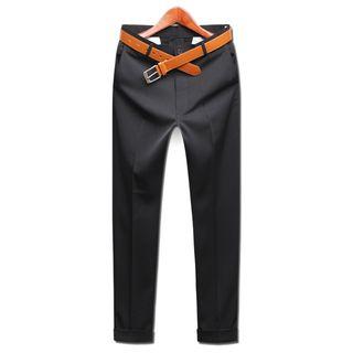 Cuff-hem Cropped Pants