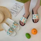 Pineapple Printed Slide Sandals