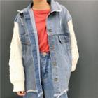 Knit Panel Denim Jacket