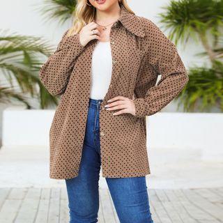Tie Waist Heart Pritn Shirt