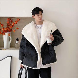 Fleece Trim Padded Buckled Coat
