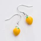 Fruit Earring 1 Pair - S925 Silver - Yellow & Silver - One Size