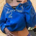 Dragon Print Long-sleeve Light Jacket
