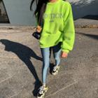 Printed Dip-back Brushed-fleece Pullover