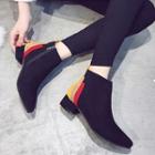 Color Block Ankle Boots