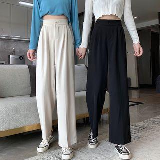 High-waist Wide Leg Dress Pants (various Designs)
