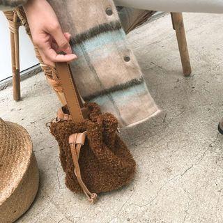 Drawcord Boucl  Bucket Bag