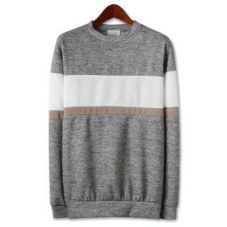 Color-block Knit Pullover