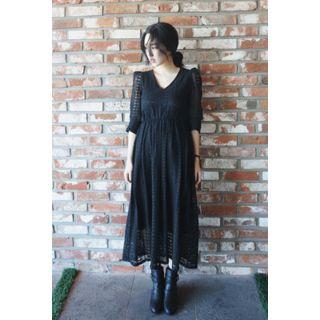 Lace A-line Maxi Dress