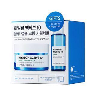 Nature Republic - Hyalon Active 10 Blue Capsule Cream Set 3 Pcs
