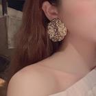 Metal Stud Earring 1 Pair - Gold - One Size