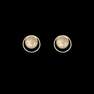 Shell Fragment Resin Alloy Earring 1 Pair - Gold - One Size