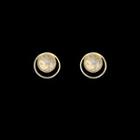Shell Fragment Resin Alloy Earring 1 Pair - Gold - One Size