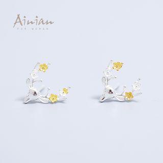 925 Sliver Deer Earrings