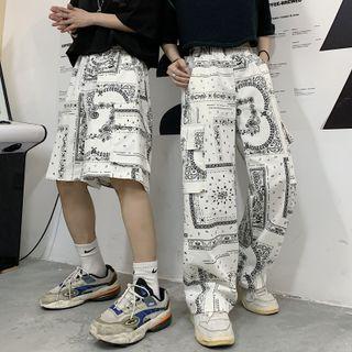 Patterned Shorts / Wide Leg Pants