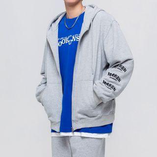 Lettering Zip Hoodie / Sweatpants / Set