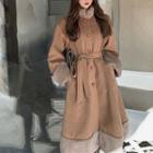Sashed Long Coat Brown - One Size