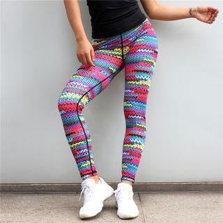 Knit Print Yoga Pants