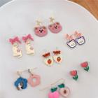 Animal / Flower Asymmetrical Alloy Dangle Earring (various Designs)