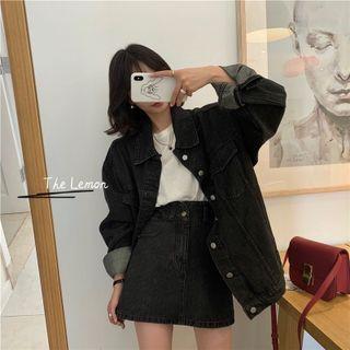 Denim Jacket Dark Gray - One Size