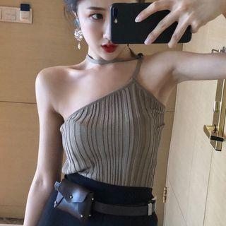 Plain One Shoulder Camisole Top
