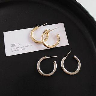 925 Sterling Silver Open Hoop Earrings