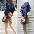Ruffled Light Jacket / Top / Color-block Skirt