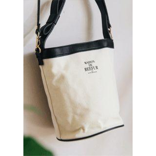 Faux-leather Trim Shopper Bag
