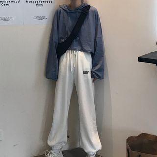 Hooded Long-sleeve T-shirt / Drawstring Sweatpants