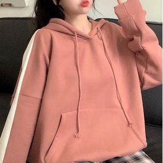 Two Tone Oversize Long-sleeve Hoodie