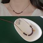 Gemstone Bead String Necklace