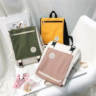 Color Panel Cotton Backpack