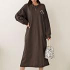 Letter Boxy Midi T-shirt Dress