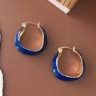 Irregular Glaze Hoop Earring 1 Pair - Stud Earring - One Size