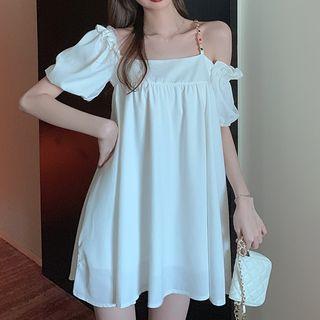 Asymmetric Cold-shoulder Dress