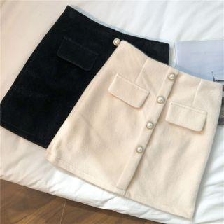 Fleece Mini A-line Skirt