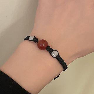 Agate Acrylic Woven String Bracelet Jml5177 - Black - One Size