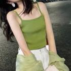 Knit Camisole Matcha Green - One Size