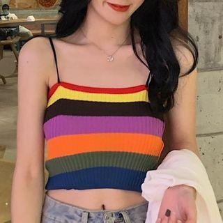 Rainbow Stripe Spaghetti Strap Top / Shirt