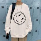Smile Print Sweatshirt