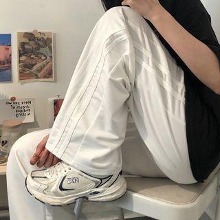Elastic-waist Striped Pants
