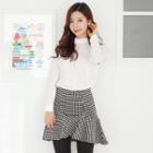 Mock-neck Shirred Top