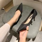Pointy-toe Woven Pumps