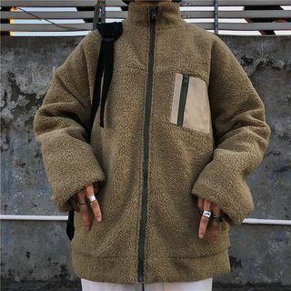 Front Pocket Fleece Zip Jacket