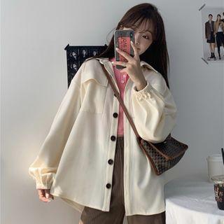 Shirt Jacket Milky White - One Size