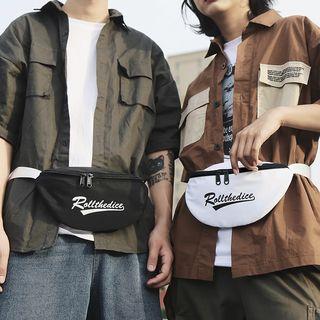 Lettering Nylon Belt Bag