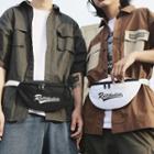 Lettering Nylon Belt Bag