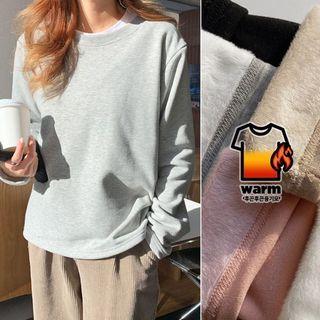 Round-neck Napped Top