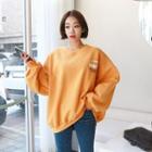 Loose-fit Lettered Sweatshirt Yellow - One Size